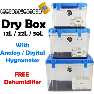 PASTLANES Dry Box With Analog / Digital Hygrometer + FREE Dehumidifier