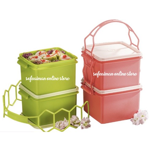 Tupperware Bekas Picnic Double Deep With Cariolier 1 7l Shopee Singapore