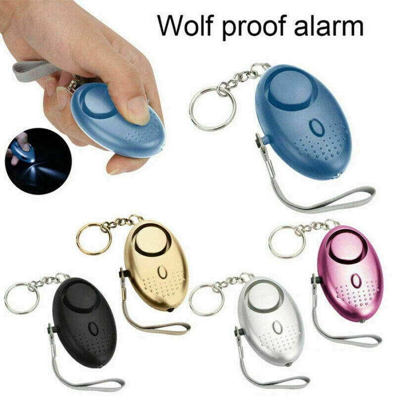 Self Defense 140dB Alarm Keychain LED Light Emergency Safe Sound Anti-rape Loud 