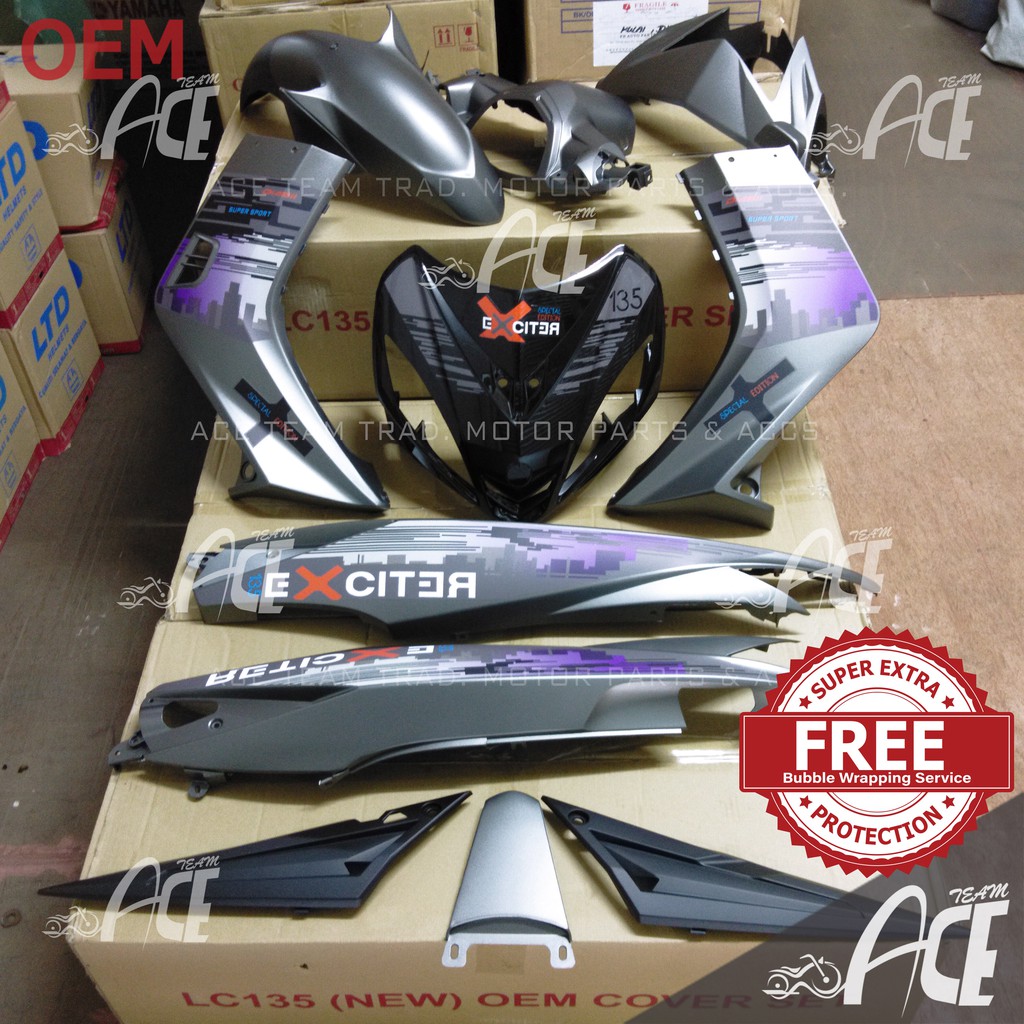 Shop Malaysia Coverset Lc135 V1 Exciter Special Edition Exciter Dusk Grey Blue 2020 Yamaha Lc V1 Exciter City 2020 Cover Set Oem Shopee Singapore