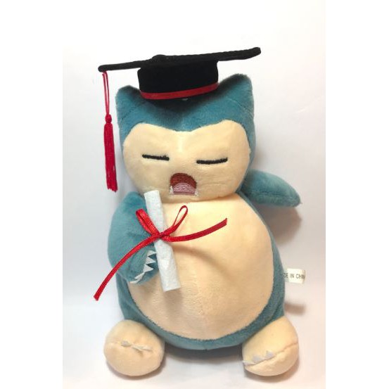 snorlax graduation plush