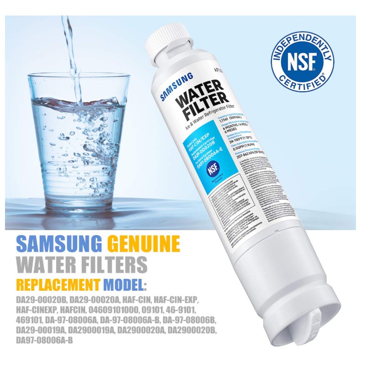 Samsung Da29 00020b Haf Cin Exp Genuine Refrigerator Water Filter Cartridge Ebulous Replacement Water Filter 1 Pack Shopee Singapore