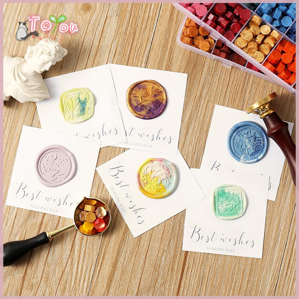 ❤ 600-700pcs Fire Painting Wax Seal Beads Sealing Wax Pills for Stamp Env 