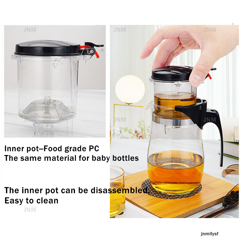 900ml/1200ml Teapot with Infuser Filter Heat Resistant Glass Teapot Chinese Kung Fu Tea Set Kettle home office Tea Pot