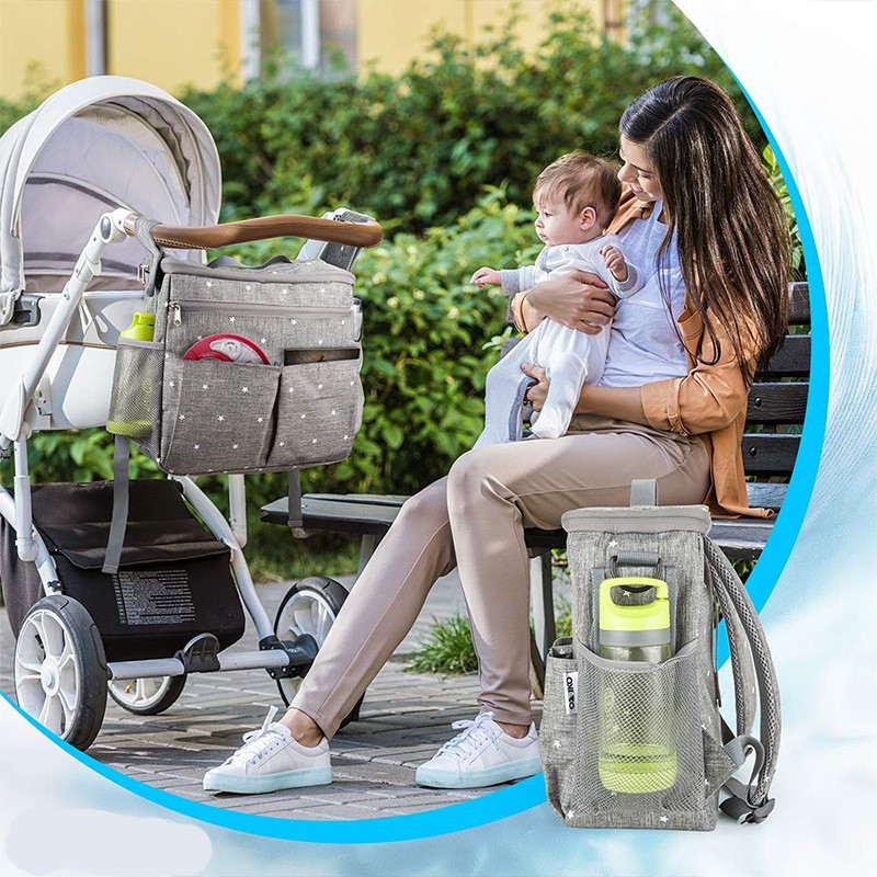 Baby Stroller Organizer Cooler Thermal Bags Mum Hanging Carriage Pram Buggy S 