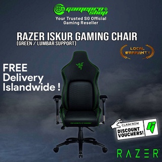 [Free Delivery] Razer Iskur Gaming Chair with Built-In Lumbar Support (3Y)