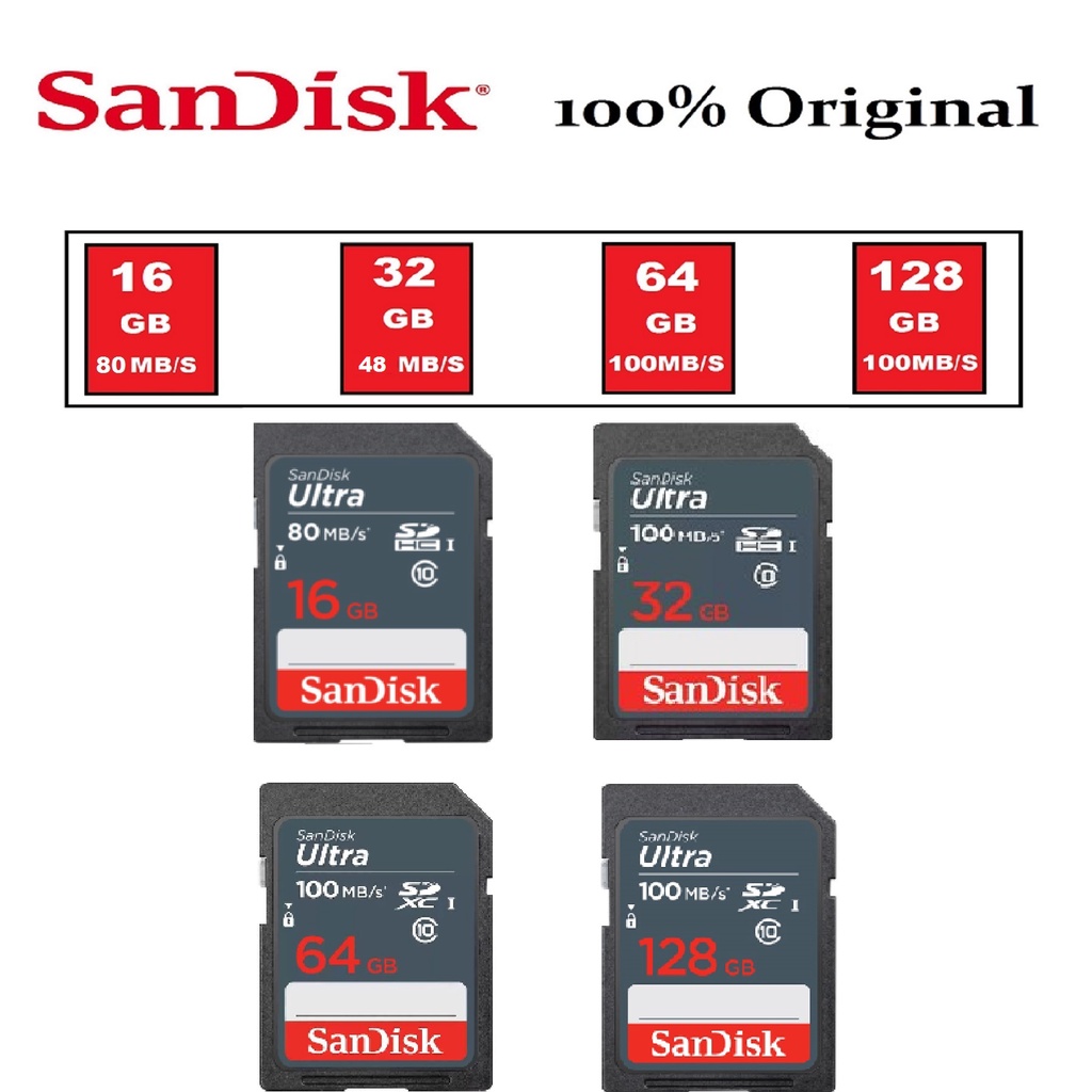 SanDisk Ultra A1 Sd Card 128GB 64GB 32GB 16GB SDHC/SDXC Shopee Singapore