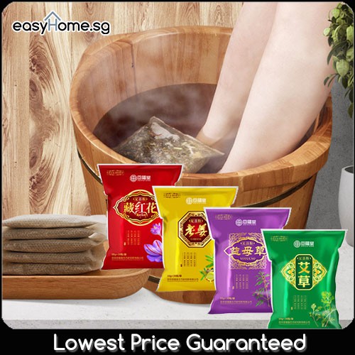 Chinese Herbal Foot Soak Saffron Motherwort Ginger Wormwood Dangui Detox Shopee Singapore