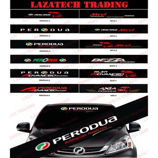 PERODUA CAR STICKER / CUSTOM CUT NEON LIGHT STICKER (HAND 