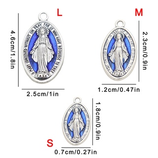 Image of thu nhỏ RUNNY 10x Christ Catholic Charms Miraculous Medal Blessed Virgin Pendant DIY Jewelry #1