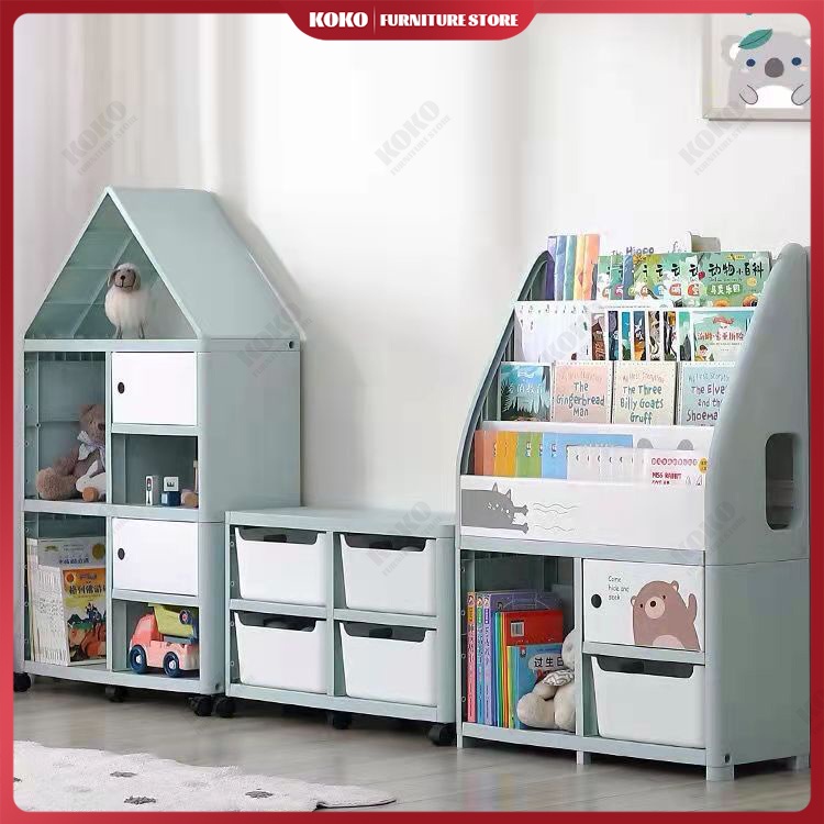 Children's bookshelf toy storage racks, picture book racks, baby toys