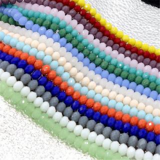 68Pcs 145Pcs Wholesale 2/3/4/6/8mm Rondelle Faceted Crystal Glass Loose Spacer Beads Jewelry DIY making #4