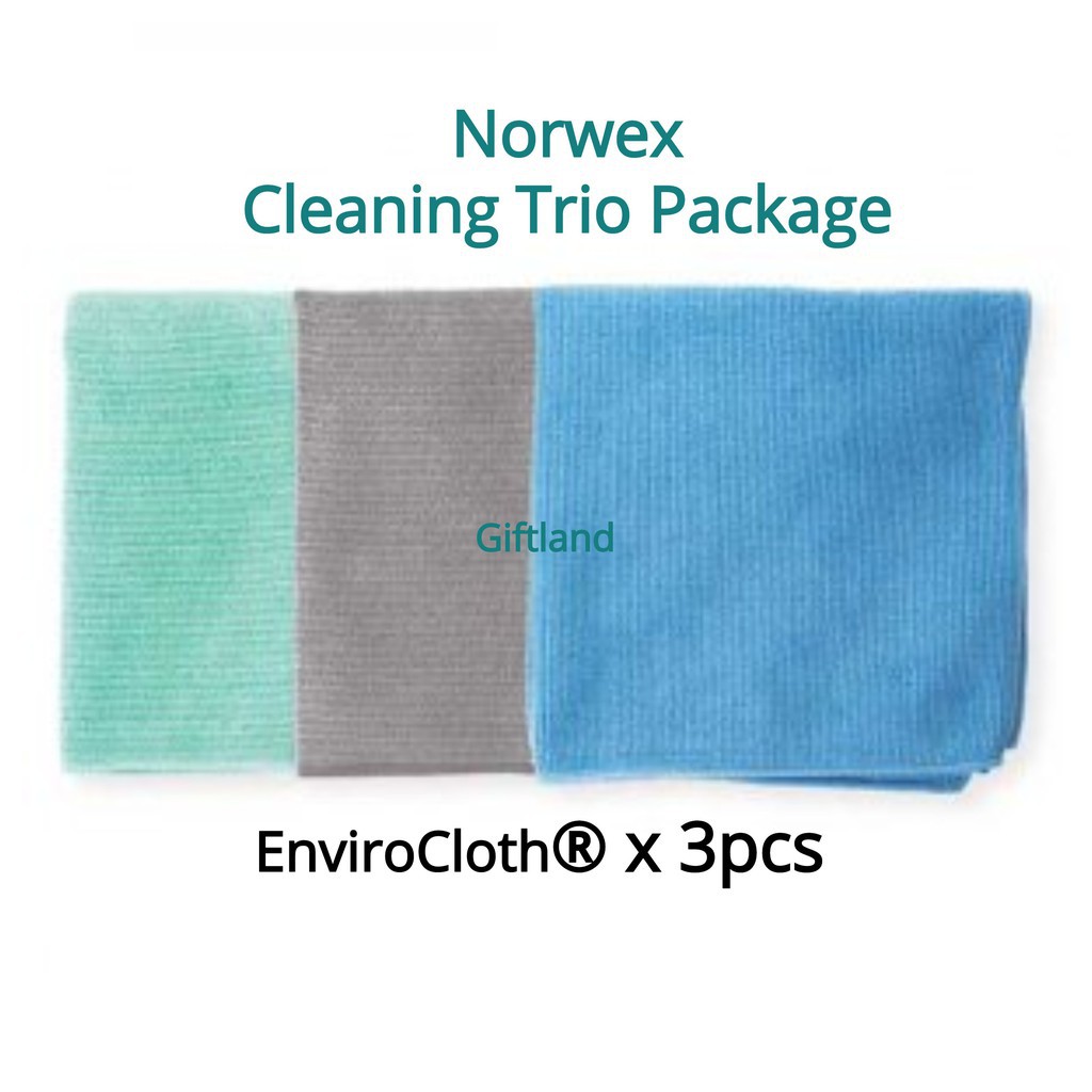 SG READY STOCK NORWEX Cleaning Trio Package EnviroCloth Set of 3 Home Kitchen Cleaning
