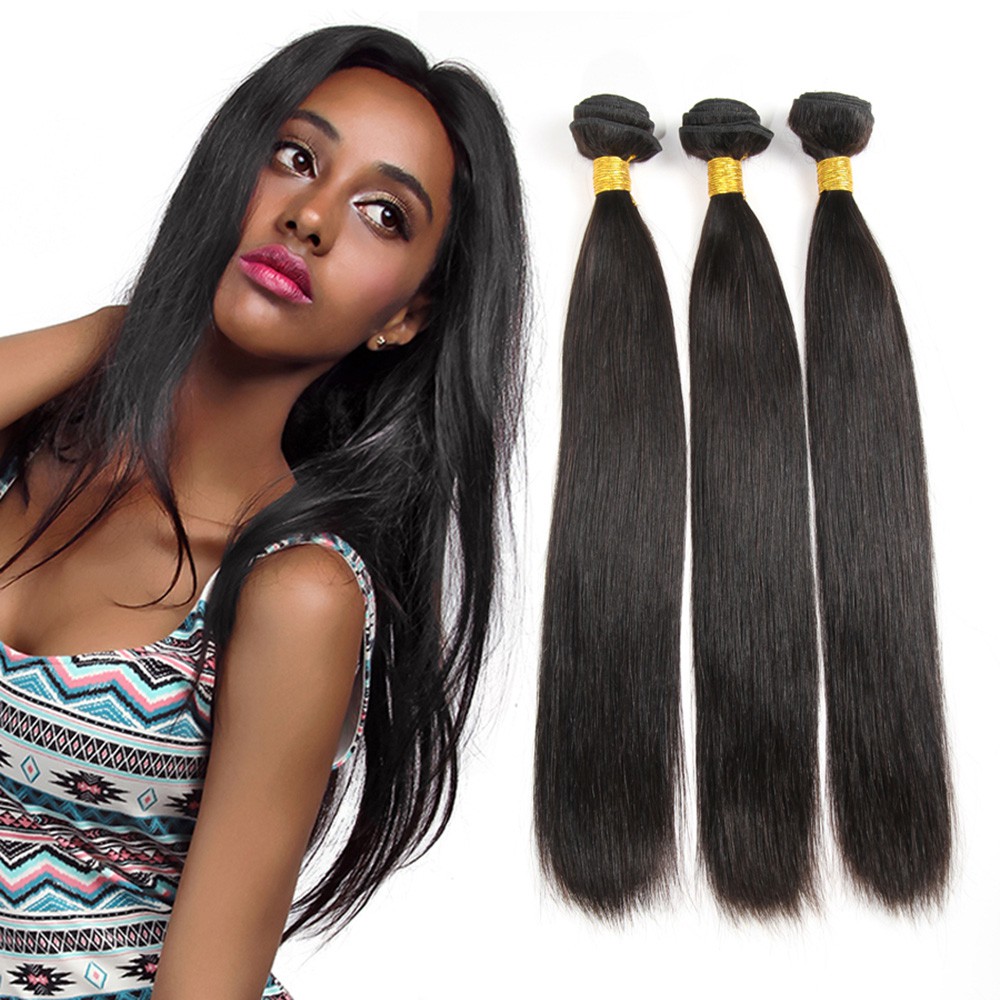 Babi Brown Women Fashion Natural Black Straight Hair Bundles