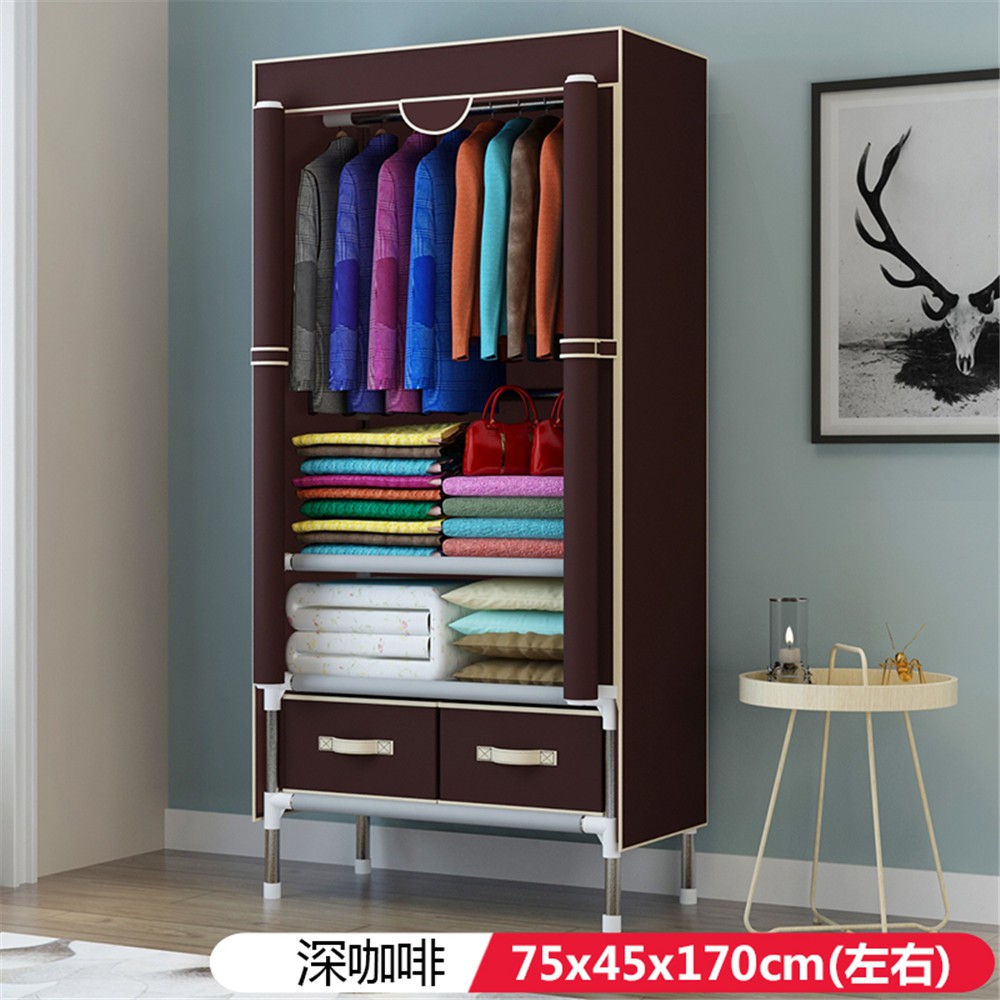 Simple Wardrobe Practical Steel Cloth Cloth Wardrobe Assembly