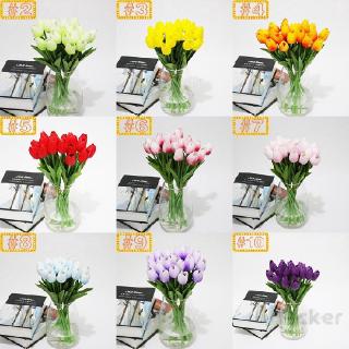 10pcs Buket Bunga  Tulip  Buatan Dengan Bahan Latex Hiasan  