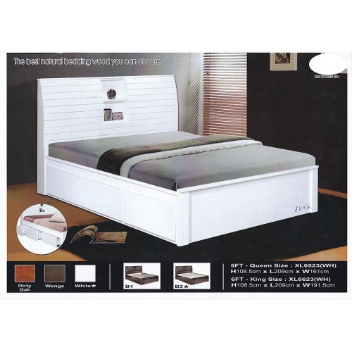 Solid Wood Strong King Size Wooden Bed, King Size Storage Bed Frame Singapore