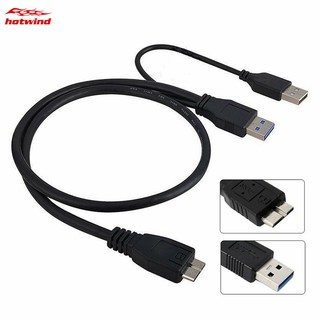 HW HDD High Speed USB 3.0 Male Dual A To Micro B USB 3.0 Y Cable Cord Adapter Converter