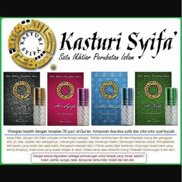 Shop Malaysia Fragrant Kasturi Syifa For Self Protection Family Shopee Singapore