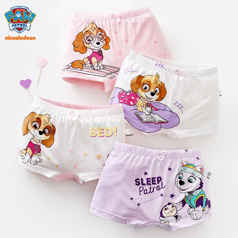 4pcs/Pack PAW Patrol Kid Girls Underwear Infant Cotton Panty Underpants