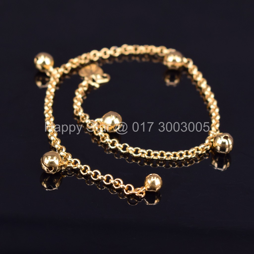 Shop Malaysia 24k Gold Plated Hand Chain Korean Version Of The Adult Childr Shopee Singapore