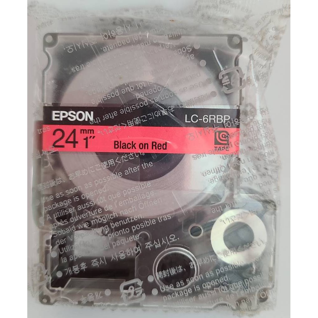 Epson Lc 6 Rbp Pastel Series Red Black Label With Width 24 Mm Shopee Singapore