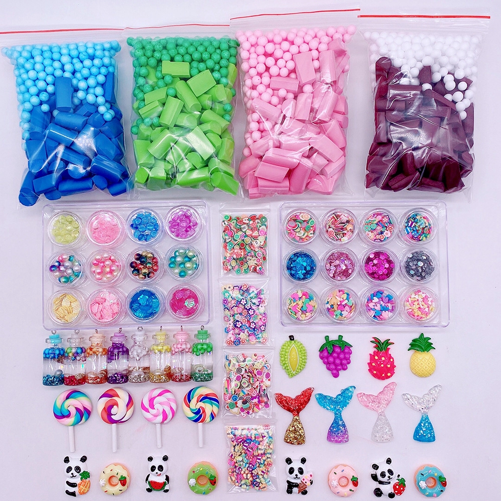 Color mud suit DIY slime kit material bag 60 pieces of ...