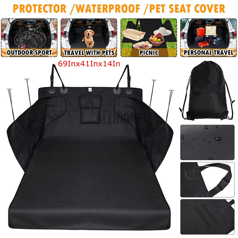 Waterproof Dog Car Boot Liner Cover For Cat Pet Suv Door Van Back Rear Bench Ee Singapore - Car Seat Rain Cover Boots