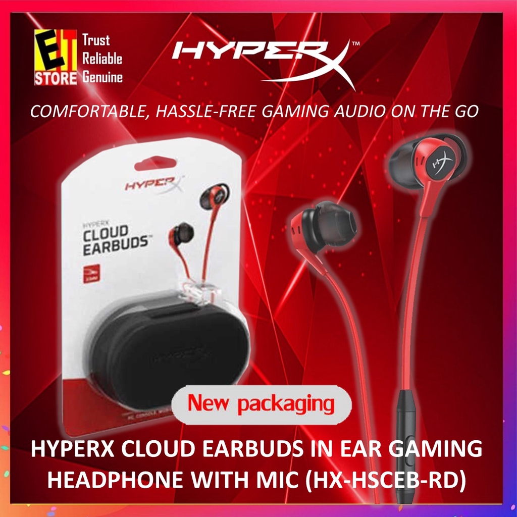 hyperx cloud earbuds gaming headphones with mic