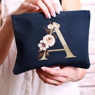 Bridesmaid Makeup Bag Letter Print Travel Bag Female Beauty Toiletry Storage Pouch Purse Wedding Bride Gift