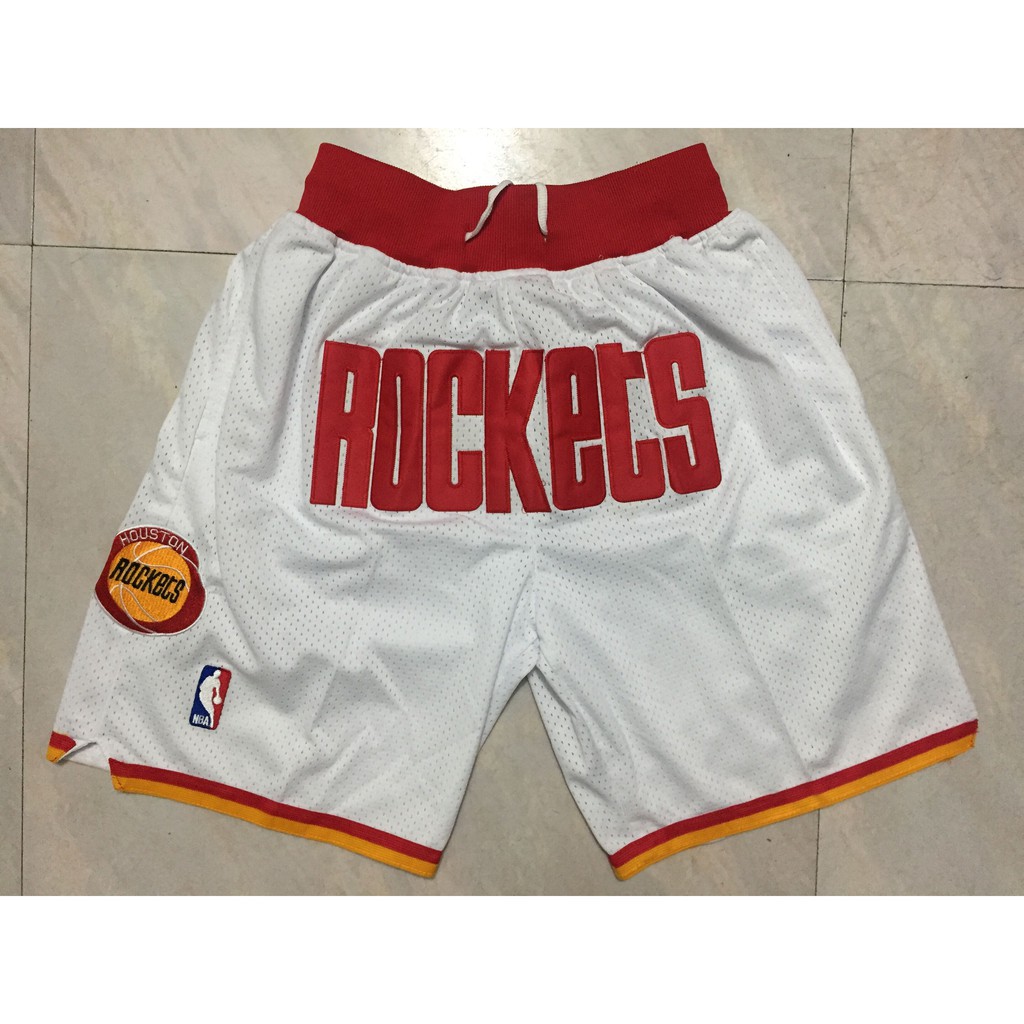311 JUST DON Pocket Jerseys Shorts NBA MEN Basketball Jerseys Houston  Rockets jersey shorts S-XXL white | Shopee Singapore