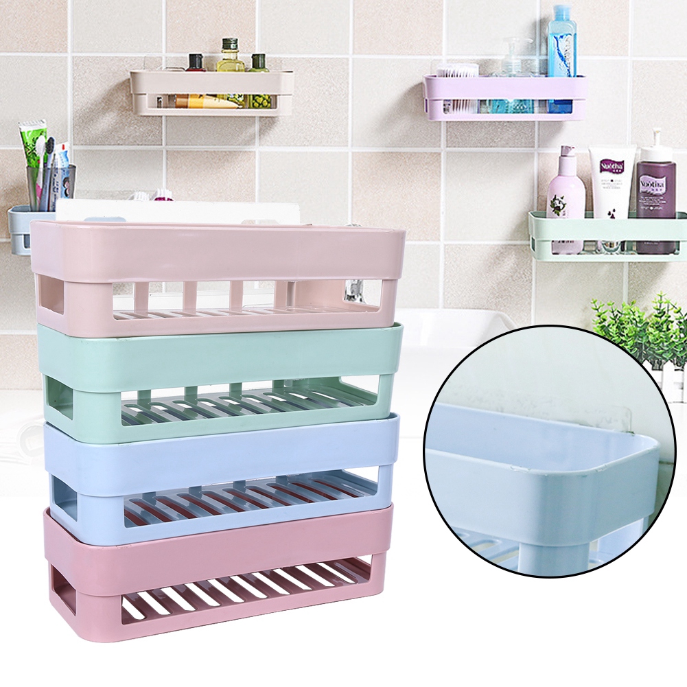 1pc New Stick Type Bathroom Kitchen Corner Wall Storage Rack