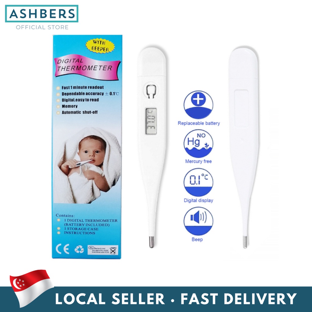 [ SG Ready Stocks ] Digital Thermometer With Beeper | Shopee Singapore