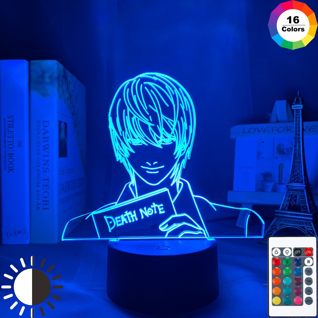 Yagami Light Figure Acrylic LED Night Light Anime Gift Death Note Lamp