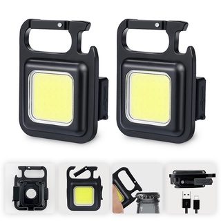 30COB Portable LED Camping Flashlight Work Lights  Pocket  Keychains USB Rechargeable Emergency Light for Outdoor Small Lamp Corkscrew