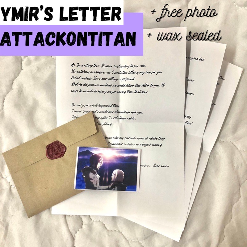 Ymir S Letter My Dearest Historia Attack On Titan Shopee Singapore