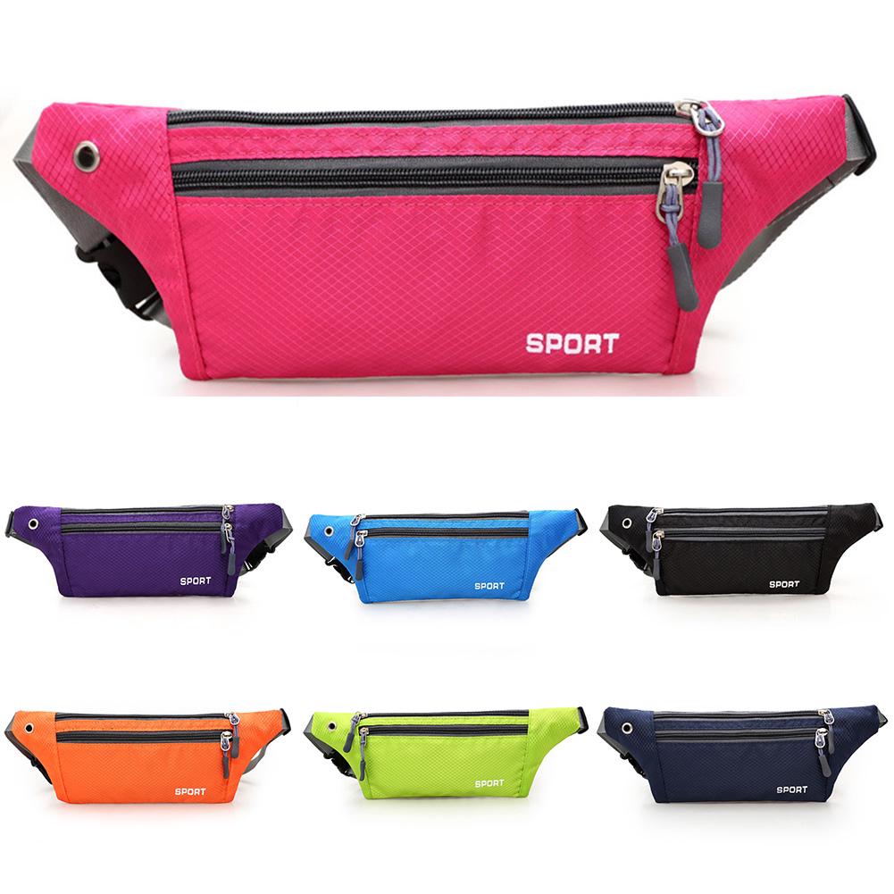 Image of Unisex Running Waterproof Pouch Bag Sports Chest Shoulder Bags Belt Bum Waist Pack for Men Women with Zip