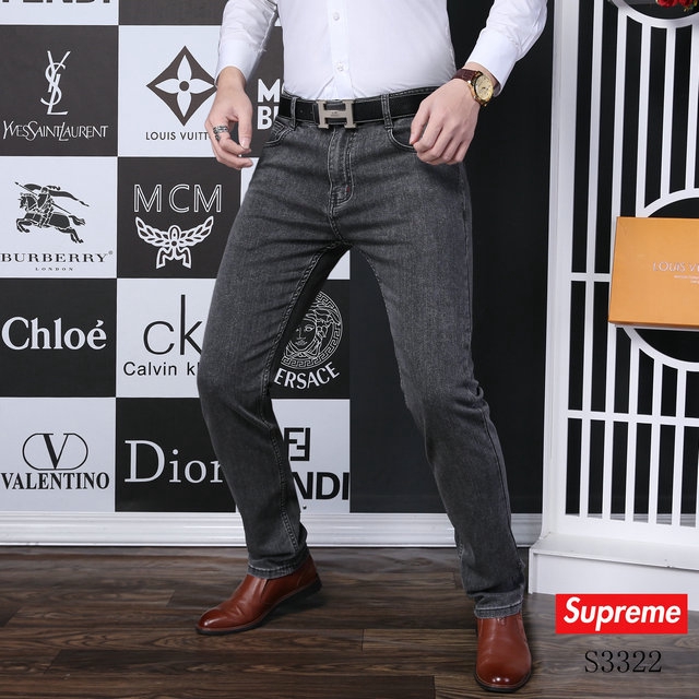 supreme slim straight denim