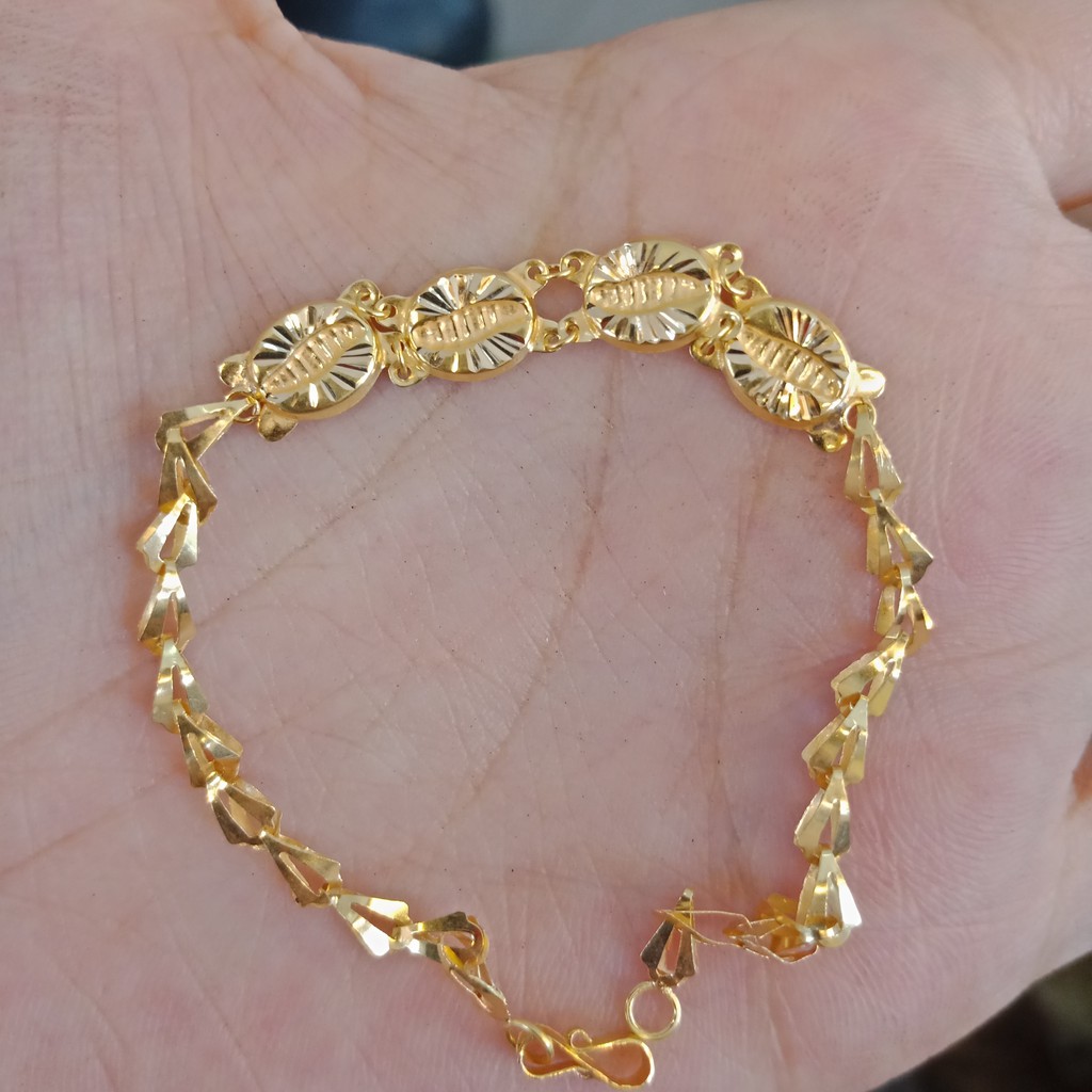 65 Real Gold 70 18k 22 Round 1g Real Gold Bracelet Shopee Singapore
