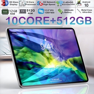 12GB RAM 512GB ROM Pad Kids Tablet with android Big Screen 4k 10 Inch Android 10.0 dualsim kids with android Bluetooth 10 inch tablet