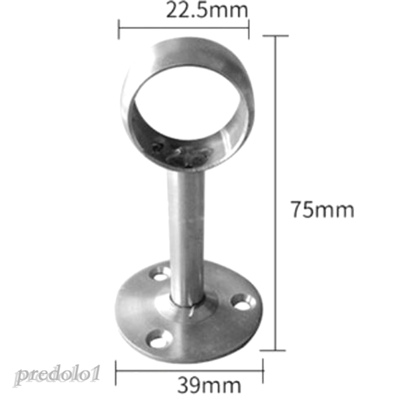 4x25mm Dia Rods Stainless Steel Curtain Pole Bracket Holder Ceiling Mount 