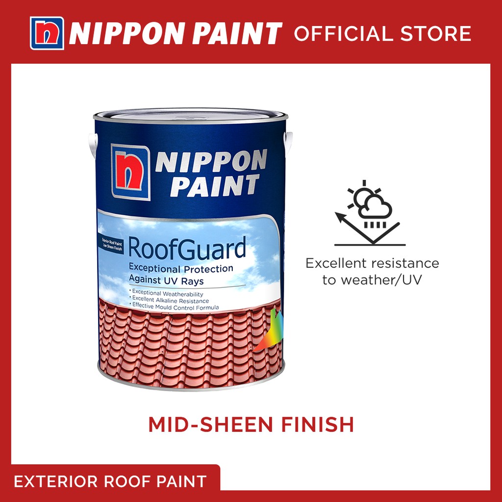Nippon Paint RoofGuard - Mid-Sheen - 5L | Shopee Singapore