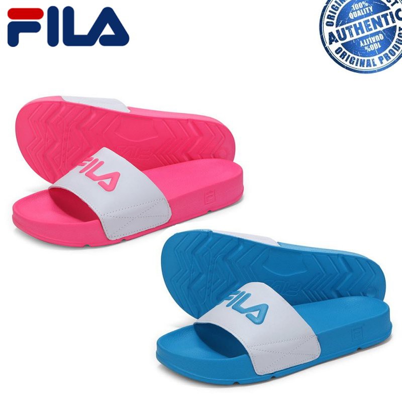 fila slippers blue