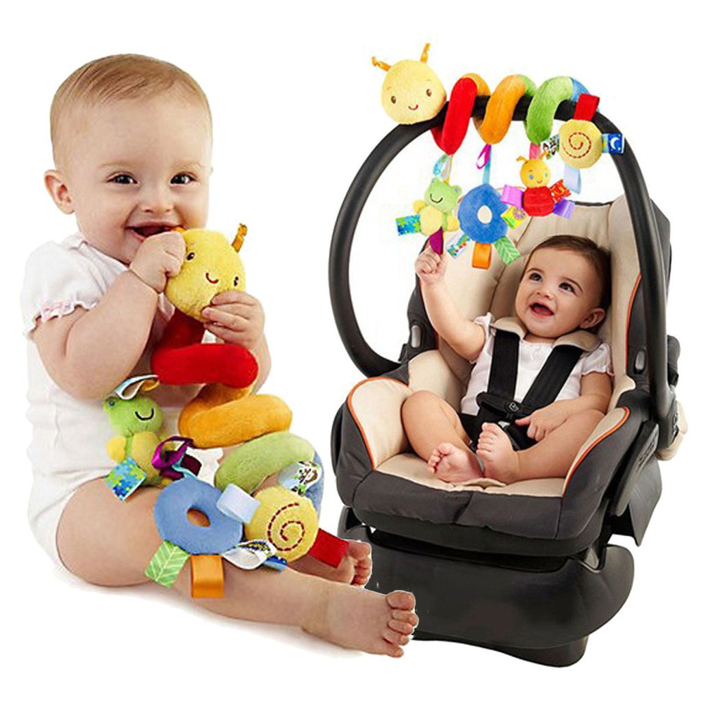 New Musical Insect Activity Toy Spiral Cot Car Seat/Stroller Infant Rattle 