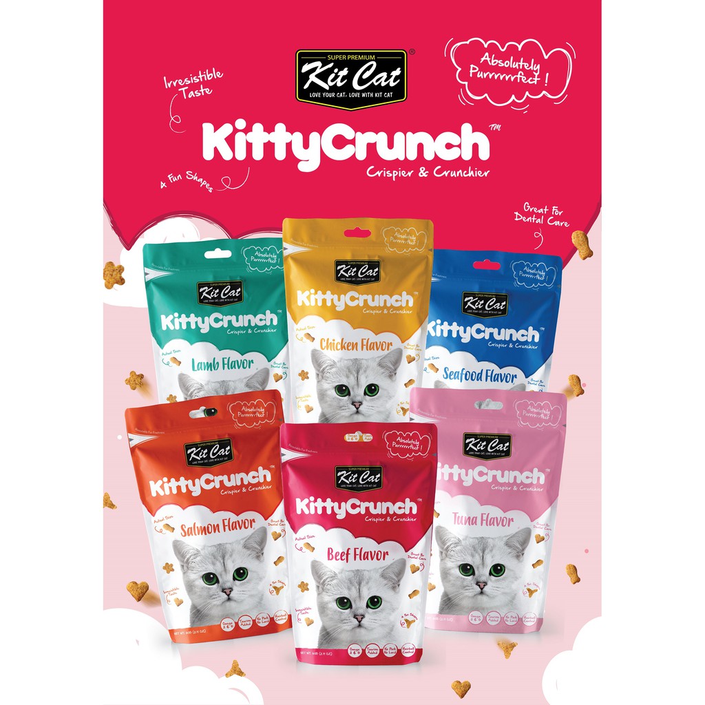 Kit Cat Kitty Crunch Treats (60g) Cat Treats I kittycrunch cat kitten treat Shopee Singapore