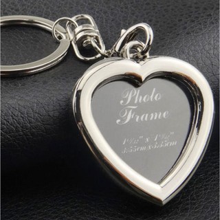 Image of Unique Heart Shaped Photo Frame Pendant Keychain Keyfob Keyring Ornament Gif lg