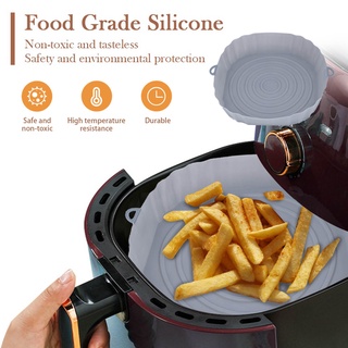 Air Fryers Oven Baking Tray Fried Chicken Basket Mat AirFryer Silicone Pot Round Replacemen Grill Pan Accessories #6