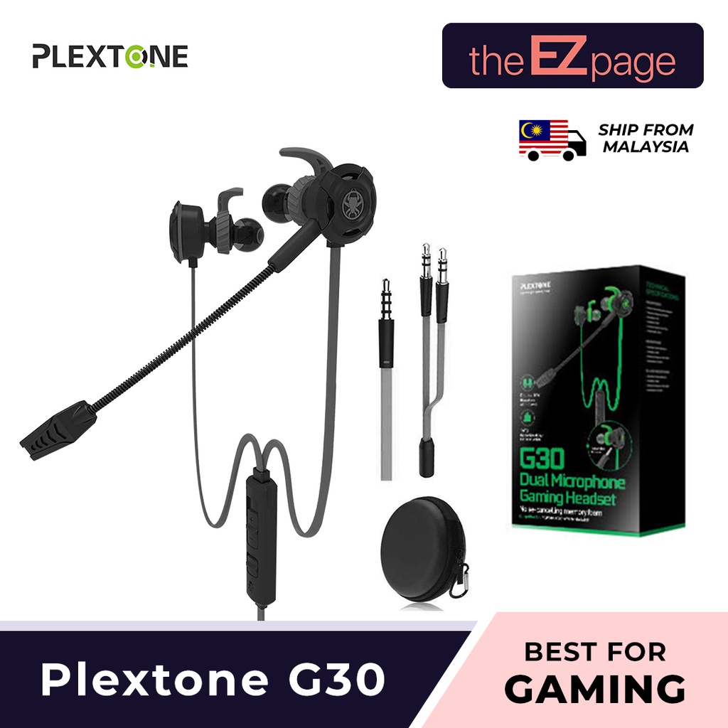 Flash Sale Plextone Pc Gaming Headset With Microphone In Ear Bass Noise Cancelling Earphone G30 Shopee Singapore