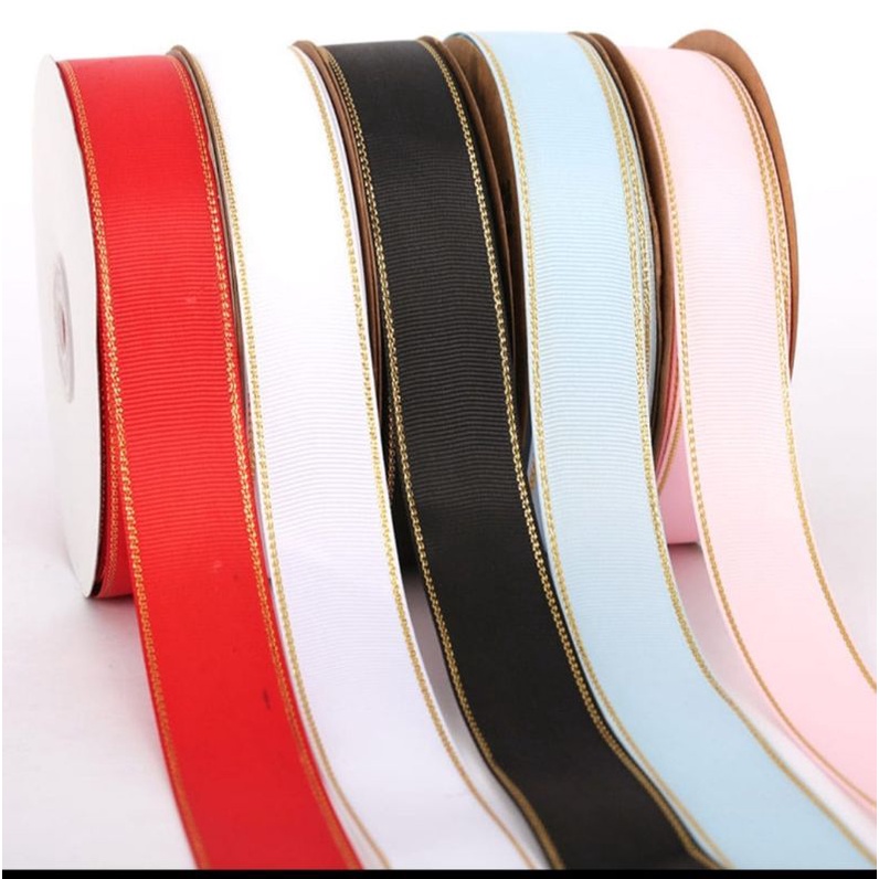 C3 34 2 5cm Bronzing Medium Ribbed Ribbon 2 Meter 5 Meter Shopee Singapore