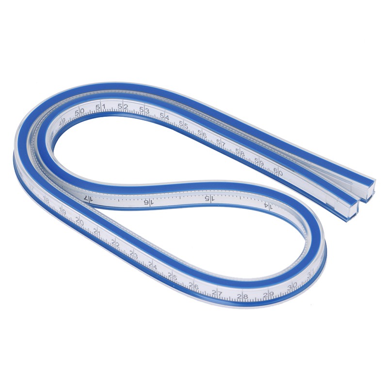 Flexible Curve Ruler Drafting Drawing Tool Plastic Vinyl 30cm 40cm 50cm 60cm Shopee Singapore